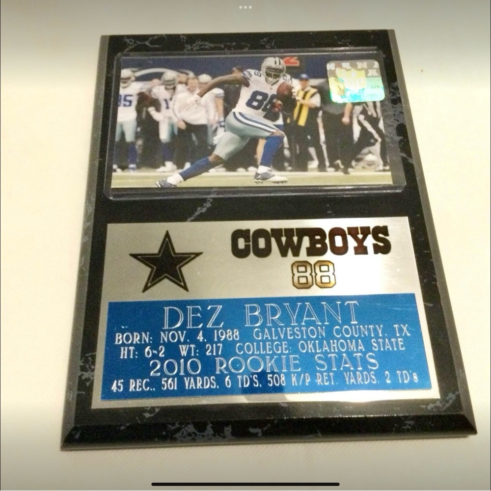 DEZ BRYANT #88 Dallas Cowboys NFL Commemorative Memorabilia Plaque